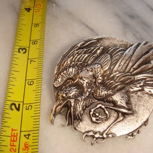 Celtic or Nord Pagan Flying Attack Crow or Raven Pendant w Crow Toggle
