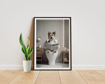 Póster imprimible de arte mural de perro Biewer Terrier, descarga digital de arte mural de perro Biewer Terrier, idea de regalo para el Día de la Amistad, decoración conmemorativa para el hogar
