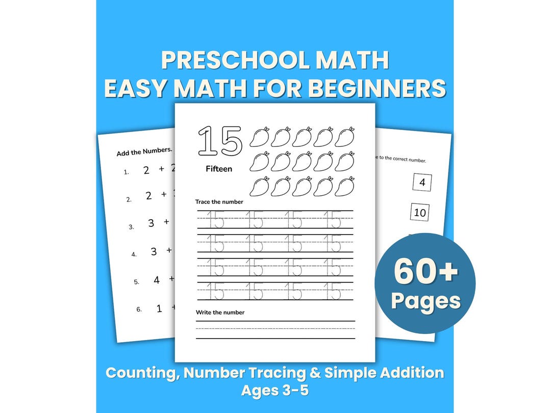 Preschool Math Worksheets for Beginners | Counting, Number Tracing ...