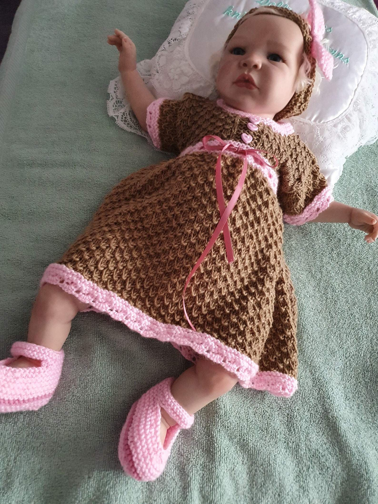 PDF Knitting PATTERN No. 99 Gingerbread Girl Dress Set Etsy