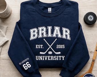Felpa Briar University Graham 44, girocollo Off-Campus, maglietta Hockey Romance, felpa Briar U, hockey nel campus