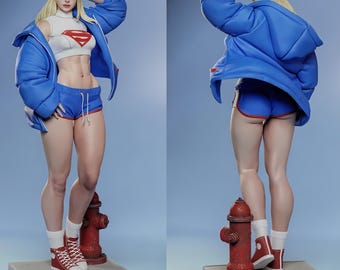 Figura de Heroína Solar (impresión 3D/STL), Defensora Cósmica (Descarga digital)