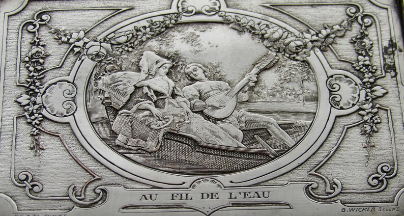 Rare Antique 1900'S French Silver Au Fil De L'eau image 0