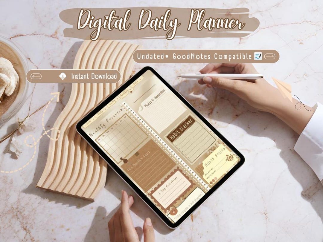 Digital Planner 2026 Undated, iPad and Android, Goodnotes Notability ...