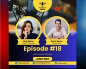 Podcast Cover Art Template Editable in Canva, 3000x3000 Square Podcast Thumbnail, Podcast Artwork Digital Download