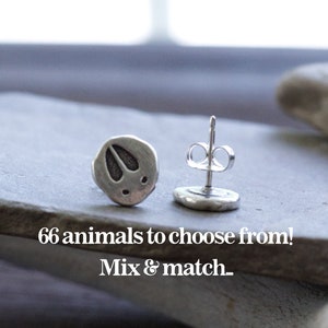 Wolf Earrings - Viking Earrings - Tribal Jewelry - Raven Earrings - Deer - Wolf Paw - Raven Jewelry - Shaman Jewelry - Silver Stud Earrings
