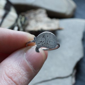 Magic Cat Ring - Witch Familiar - Witchcraft Jewelry - Celestial - Moon and Stars - Witchcore - Gift for Women