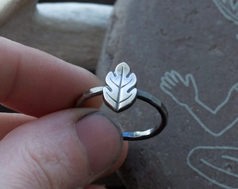 Nature Ring - Oak Leaf Ring - Pagan Jewelry - Woodland - Witchy Woman - Rustic Silver