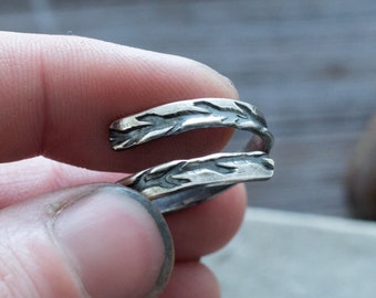 Twig Ring - Nature Ring - Branch Ring - Botanical Jewelry - Woodland Jewelry - Elven Ring - Silver Wrap Ring