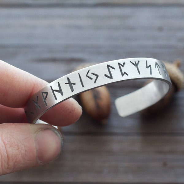 Viking Rune Bracelet - Viking Arm Ring - Norse Pagan Jewelry - Nordic - Custom Runes Bracelet - Custom Viking Rune Arm - Elder Futhark Runes