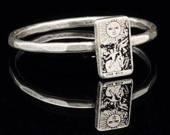 Witchy Girlfriend Stuff, Witchy Jewelry Rings, Witchy Tarot Gifts, Tarot Card Rings, Gift for Witch Woman