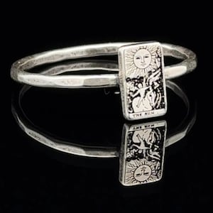 Trucs de petite amie sorcière, bagues bijoux sorcière, cadeaux tarot sorcière, bagues carte de tarot, cadeau pour femme sorcière