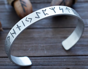 Rune Bracelet - Viking Jewelry - Women Men Viking - Norse - Viking Protection - Viking Wedding - Elder Futhark - Runes - Pagan Wedding