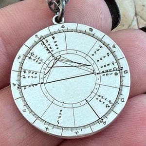 Collier astrologie personnalisé pendentif thème astrologique personnalisé bijoux signe du zodiaque cadeau d'anniversaire unique pour elle collier thème astral céleste