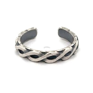 Silber Zierliche keltische Knoten gewebt Design Ohr Manschette Geschenk für Frauen oder Männer