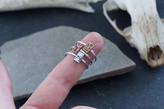 Tiny Tarot Card Stacking Ring - Witchcraft Jewelry - Goth Ring - Witchy Statement Ring - Occult - Witchcore Jewelry - The Arcana
