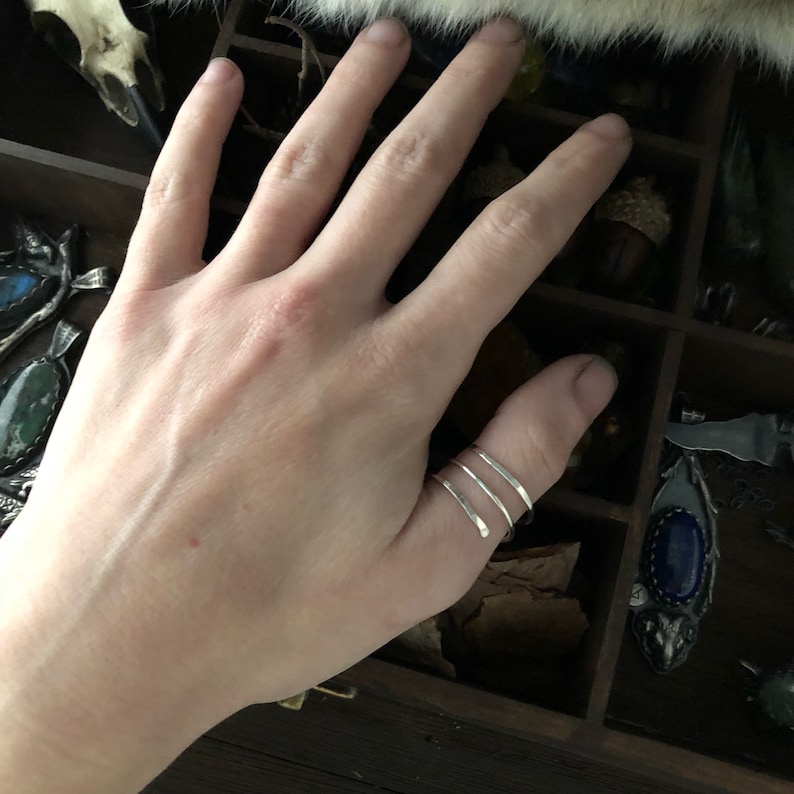 Sterling Silver Thumb Wrap Ring Can Be Worn as Midi or Etsy