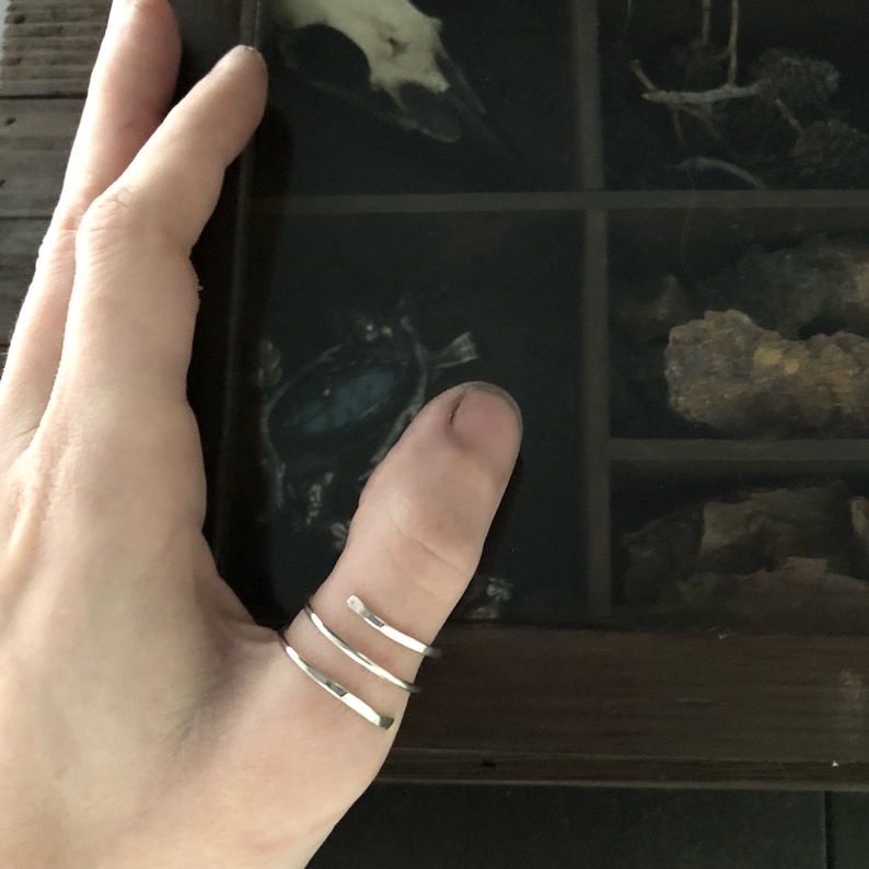 Sterling Silver Thumb Wrap Ring Can Be Worn as Midi or Etsy