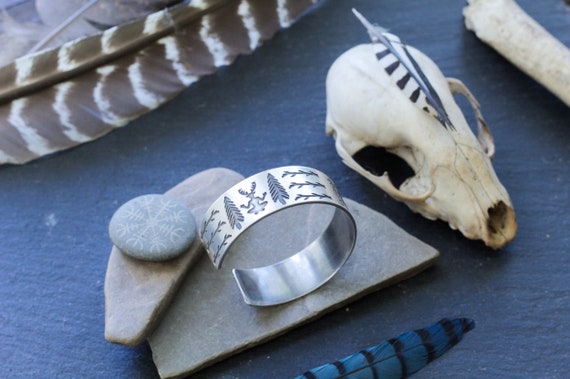 Cernunnos Bracelet - Horned God - Pagan Jewelry - Tree Branches - Pine Tree - Pagan Deity - Norse Shaman - Tribal - Deer
