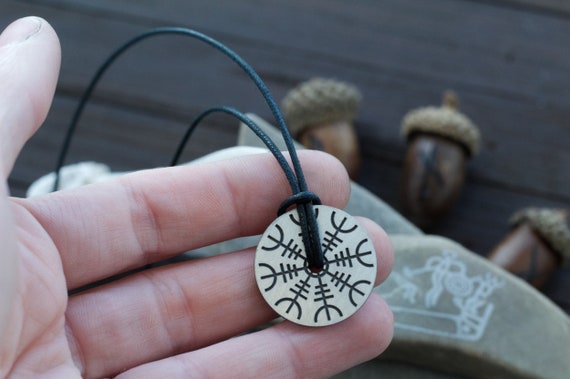 Helm of Awe - Viking Necklace - Viking Protection - Aegishjalmur - Viking Jewelry - Norse Pendant - Pagan - Asatru