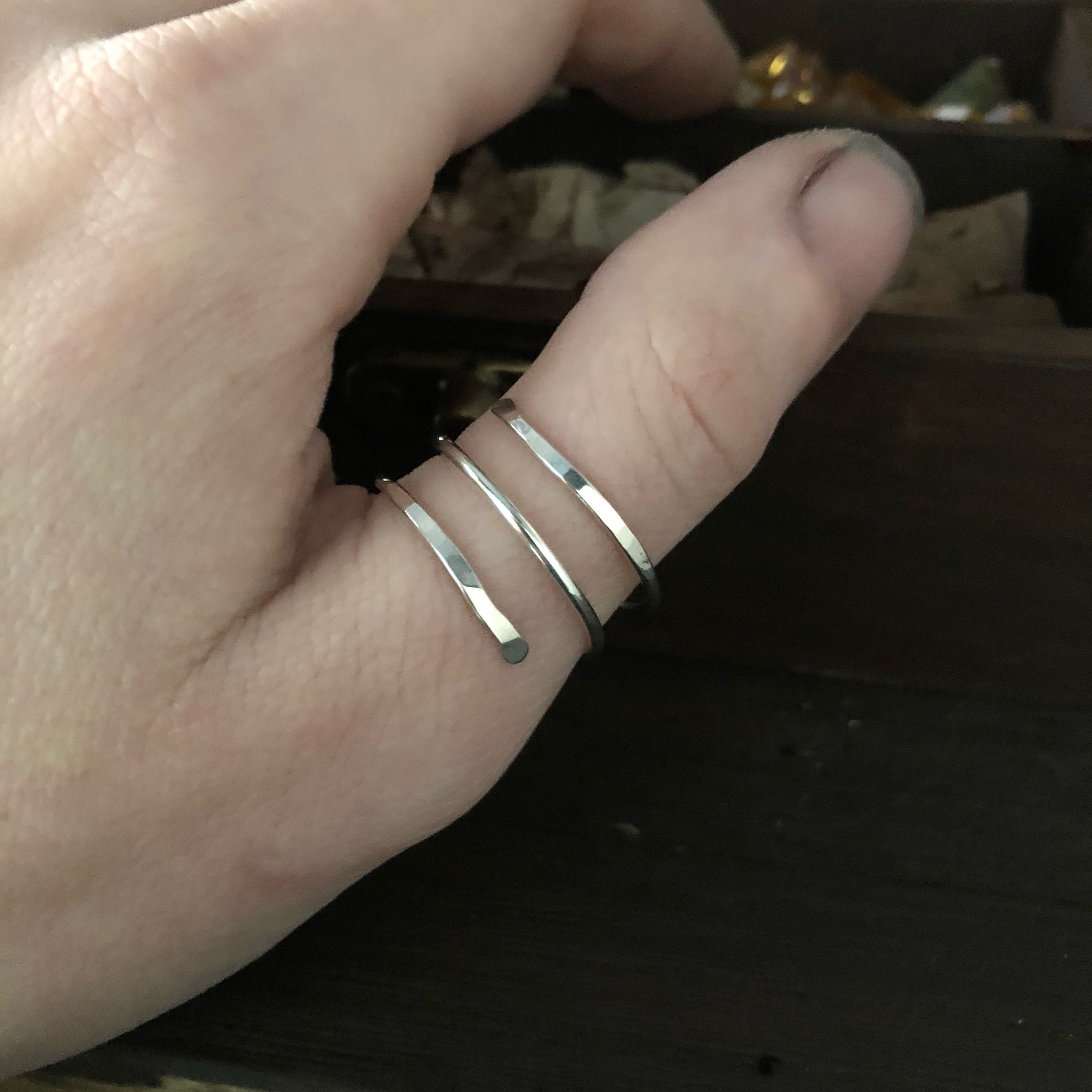 Sterling Silver Thumb Wrap Ring Can Be Worn as Midi or Etsy