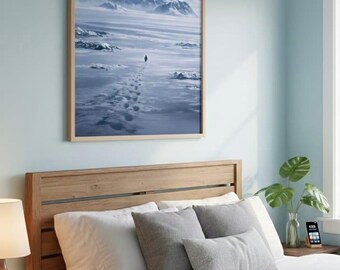 Nihilist Pinguin Kunstdruck | Arktische Landschaft Matte Poster