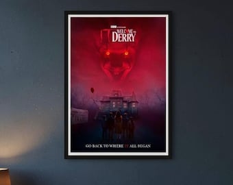 Es Welcome to Derry Poster | Matt Vertikaler Horrorfilm Druck | Geschenk für Horror Liebhaber