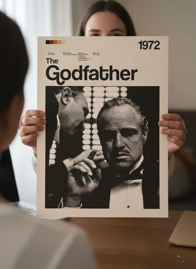 Der Pate Filmposter - Don Corleone, Mafia Film, Kino Deko Bild 2