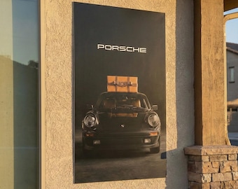 Porsche Classic 911 with Bag Poster | Matt Vertikales Auto Poster