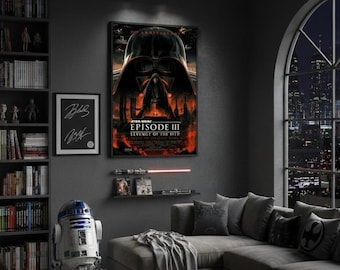 Star Wars Wanddekor Matte Vertikales Poster | Galaktisches Film Kunstwerk