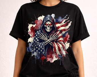 American Skeleton Png, Darkwear Cloak Watercolors, Independence Holiday Masterpieces, Sublimation Garment Transfers, Downloadable Printables