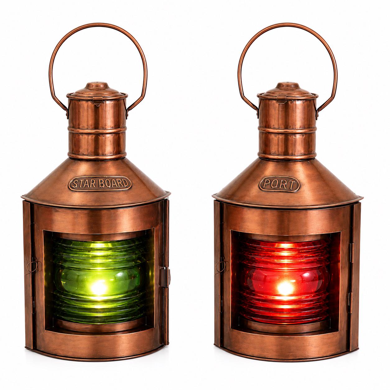 Nautical Red and Green Glass Lighting - Etsy