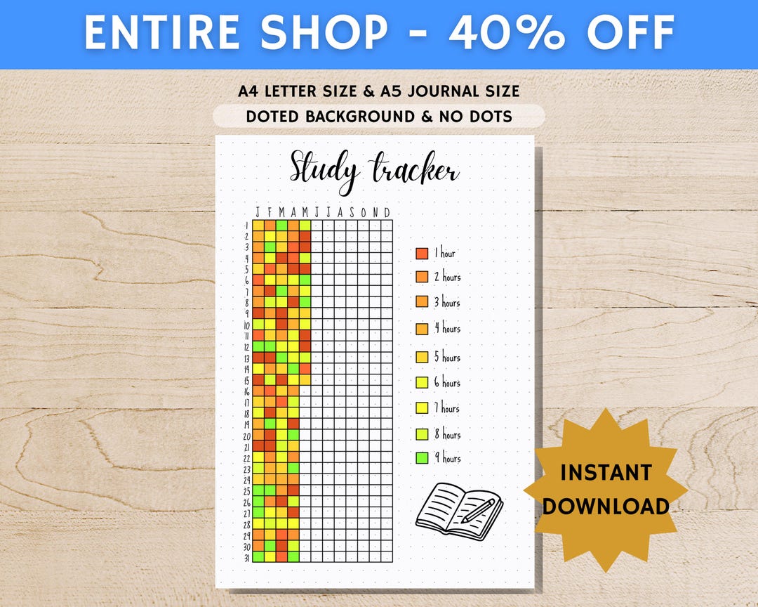 Study Tracker - Student Journal - Student Planner Page - Student Agenda ...