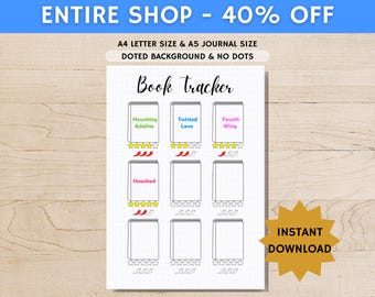 Book Tracker - PRINTABLE Journal Page - Book Journal - Reading Log - Reading Tracker - Habit Tracker - Printable Planner Page - Book Log