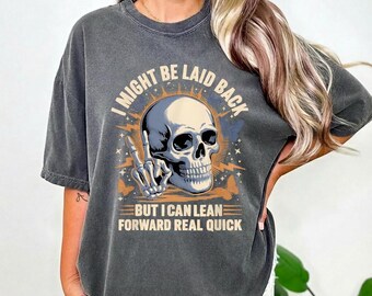 面白いスカルグラフィックTシャツ | 皮肉な引用、エッジの効いたゴシックデザイン