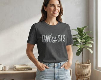 ビッグシスタースケルトンハンドシャツ、ゴシックシスターギフト、グランジスカルグラフィックTシャツ