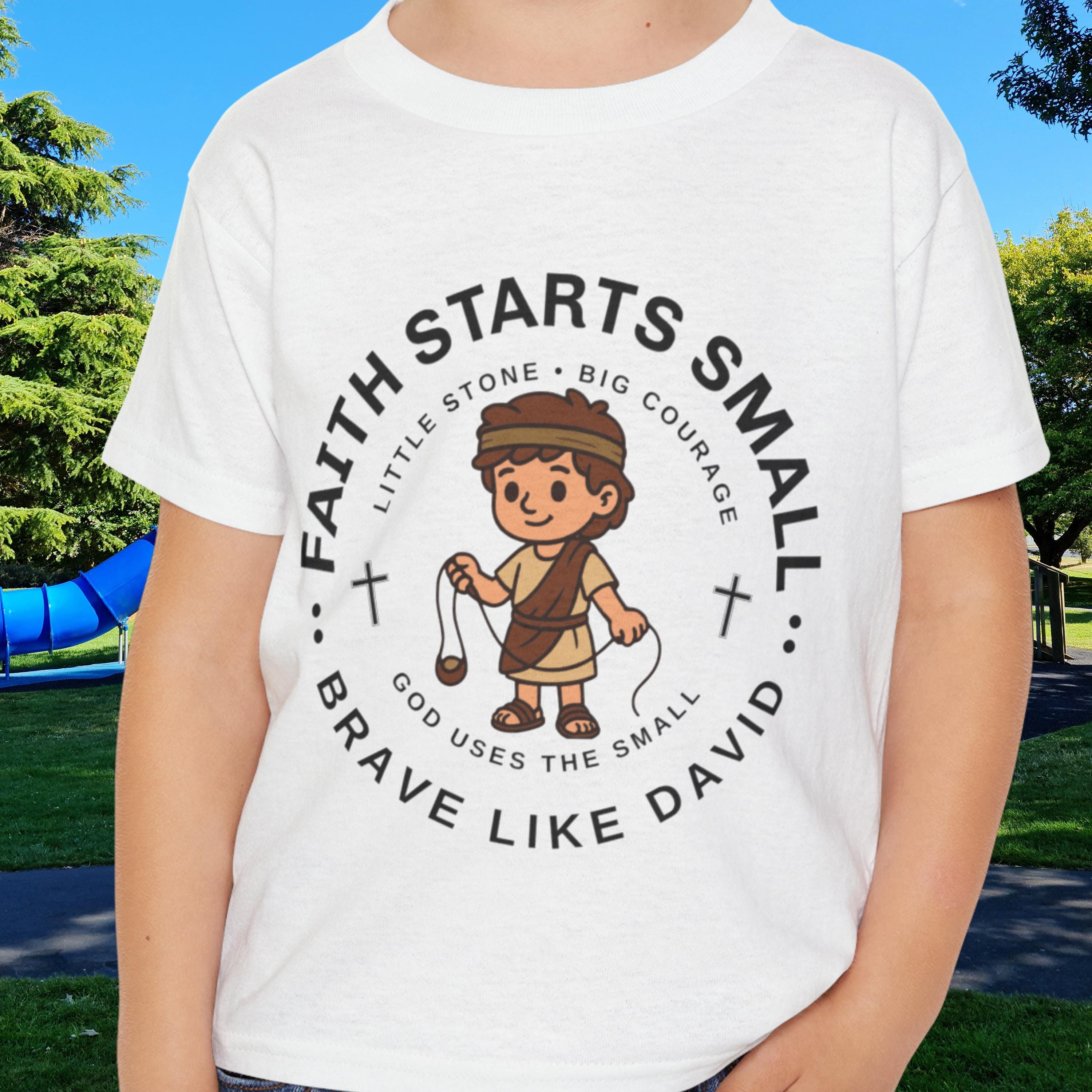 T-shirt Enfant Unisexe David & Goliath – Bleu – Taille M – Imprimé Drôle – Occasion