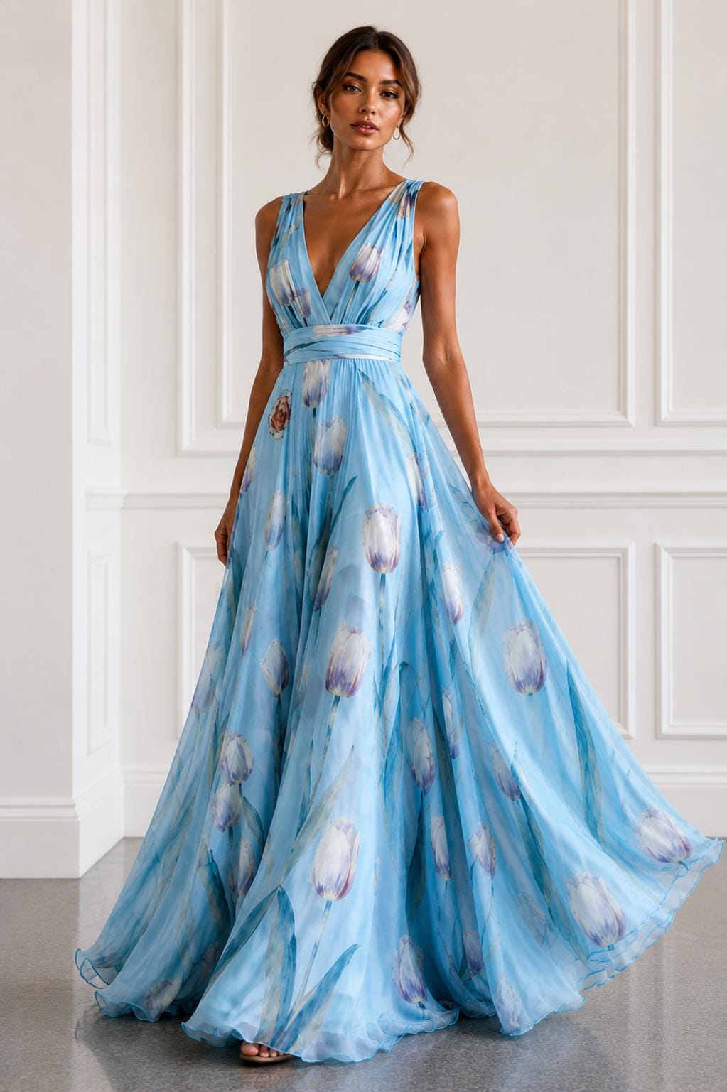 sachin and babi light blue dress Gorgeous Fall Mother of the Bride Dresses main image 1