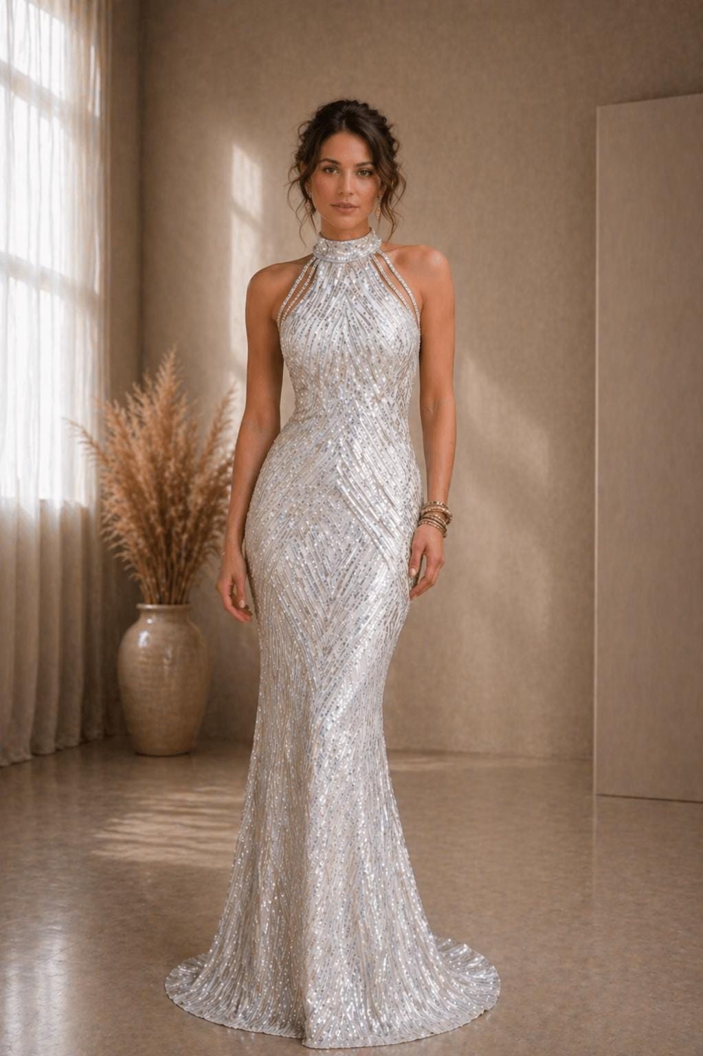 Beaded Halter Dress White - Etsy