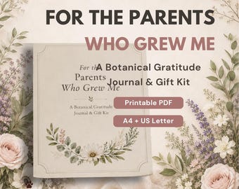 Parent Memory Journal Printable | Letter to Parents Gift, Gratitude Journal PDF