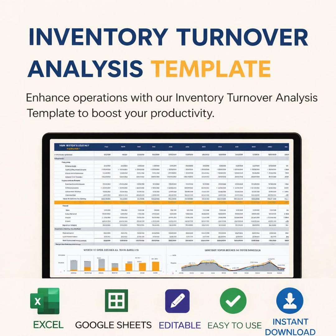 Turnover Tracker Inventory Turnover Analysis Template Excel | Inventory KPI Dashboard ...