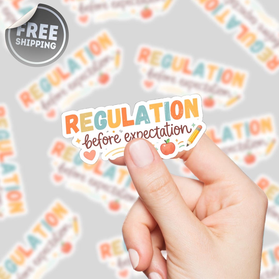 Regulation Before Expectation Sticker Bundle, Teacher Sticker, Behavior ...