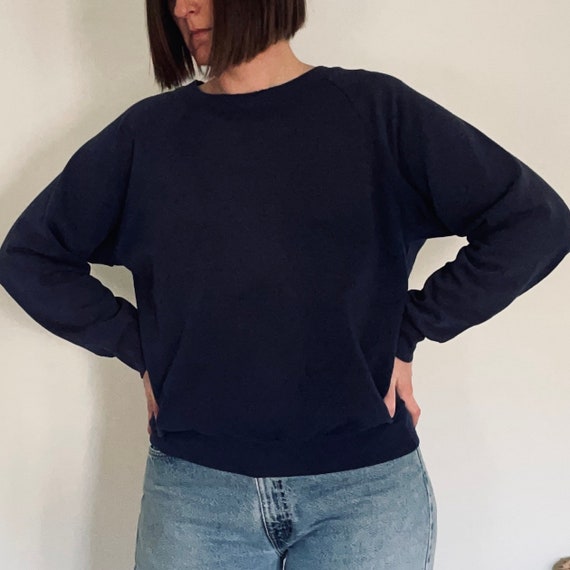 80s Faded Indigo Blue Sweatshirt