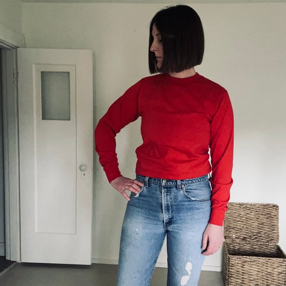 Vintage Red Long Sleeve T-shirt