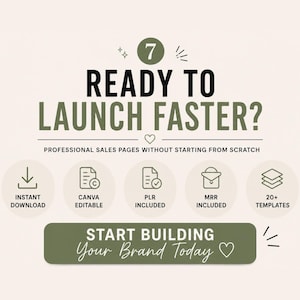 20+ Sales Page Canva Templates Bundle | Beacons & Stan Store Sales Page Template | Done For You Sales Pages | Canva Templates | PLR + MRR image 7