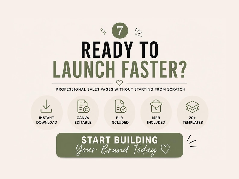 20+ Sales Page Canva Templates Bundle | Beacons & Stan Store Sales Page Template | Done For You Sales Pages | Canva Templates | PLR + MRR image 7