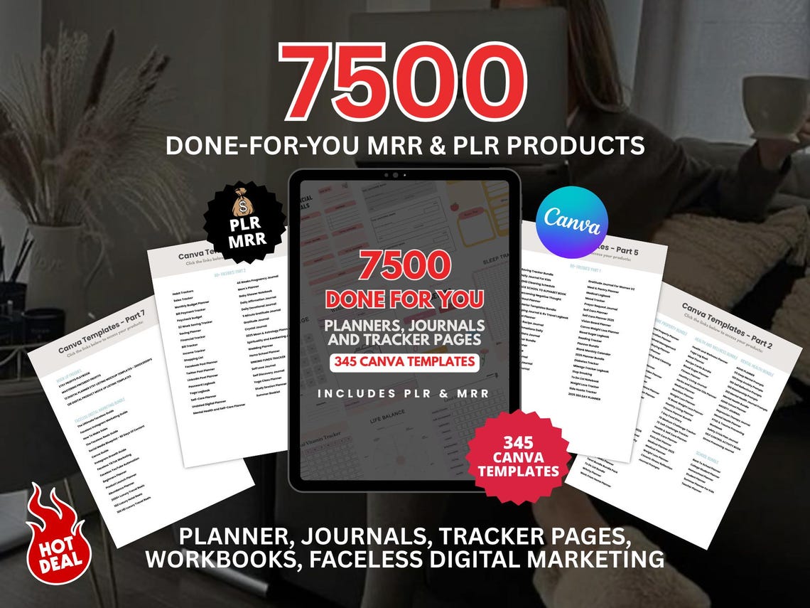 7500 Done for You Digital Product Pages | PLR & MRR Resell Rights ...