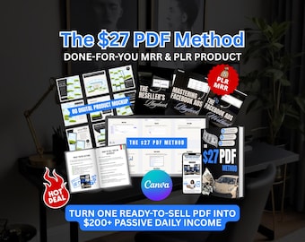 The PDF Method | Done For You Digital Product | Master Resell Rights | Make Money Online Guide | PLR & MRR | Canva templates editable guide