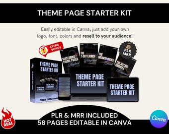 Faceless Instagram Theme Page Kit | Canva Templates | PLR MRR Resell Rights | Build, Grow & Monetize Theme Pages | Stan.Store | Beacons.ai