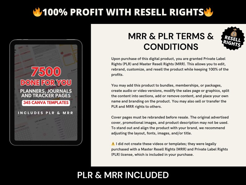 7500 Done for You Digital Product Pages | PLR & MRR Resell Rights ...